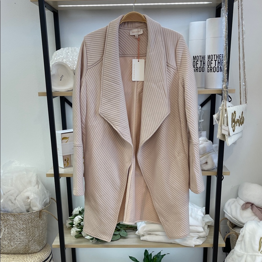 Skies are blue NWT Light beige/cream Draped Open Front Cardigan